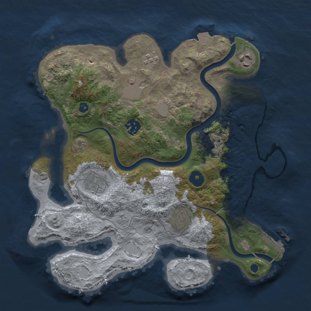 Rust Map: Procedural Map, Size: 3117, Seed: 4031983, 11 Monuments
