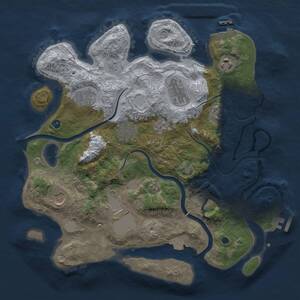 Thumbnail Rust Map: Procedural Map, Size: 3500, Seed: 1926160930, 14 Monuments