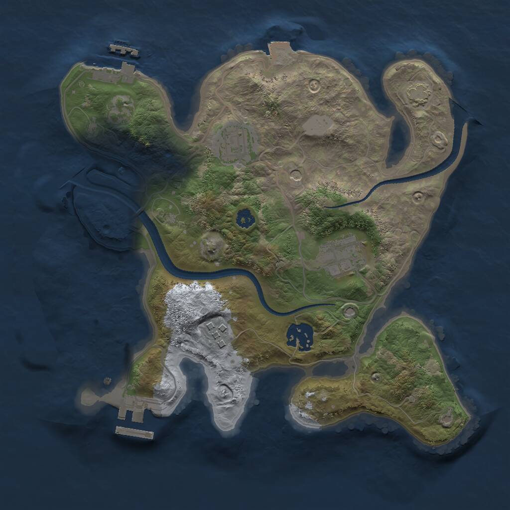 Rust Map: Procedural Map, Size: 2700, Seed: 1768565708, 9 Monuments