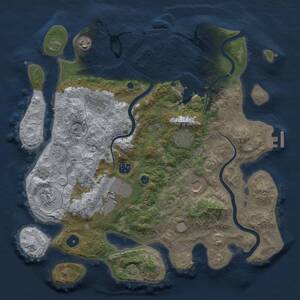 Thumbnail Rust Map: Procedural Map, Size: 3750, Seed: 397516494, 15 Monuments