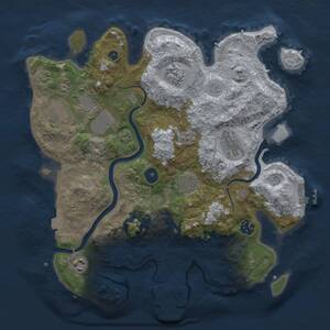Thumbnail Rust Map: Procedural Map, Size: 3500, Seed: 35001234, 14 Monuments