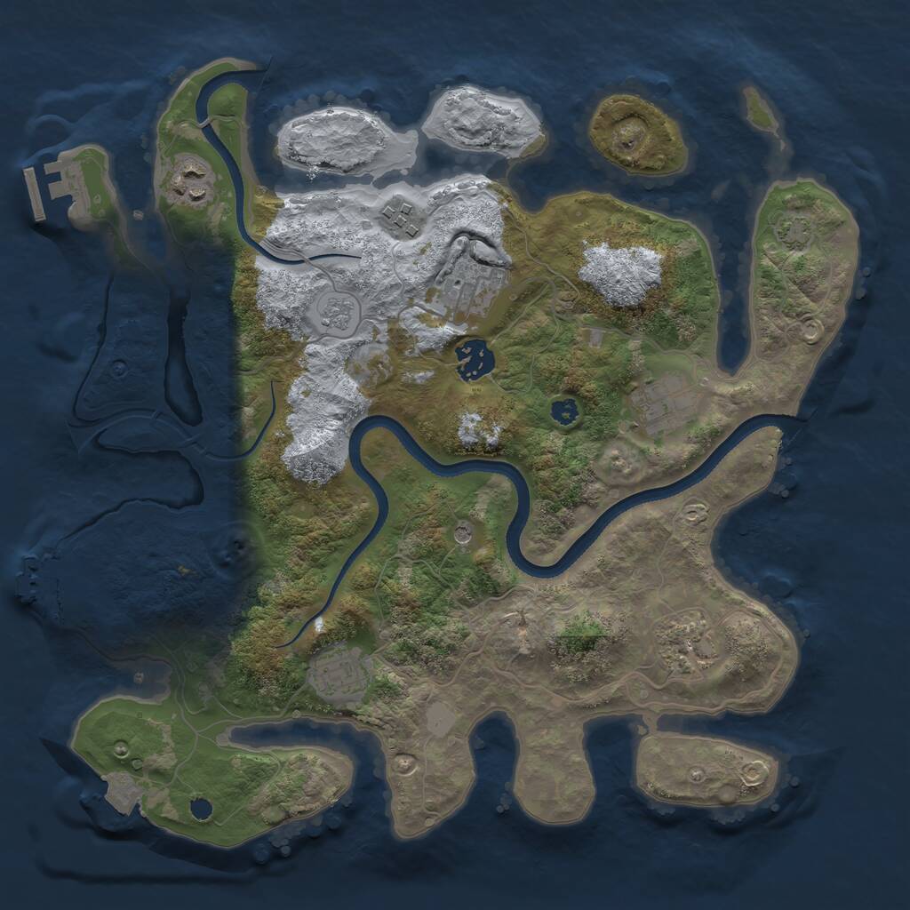 Rust Map: Procedural Map, Size: 3400, Seed: 1637087718, 13 Monuments