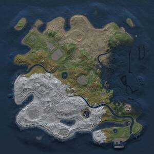 Thumbnail Rust Map: Procedural Map, Size: 3500, Seed: 768360453, 13 Monuments