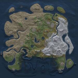 Thumbnail Rust Map: Procedural Map, Size: 4250, Seed: 693671249, 17 Monuments