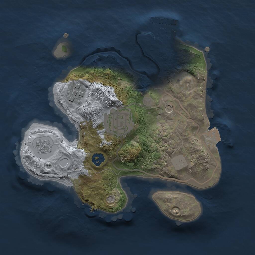 Rust Map: Procedural Map, Size: 2000, Seed: 1538628113, 6 Monuments