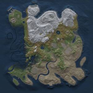 Thumbnail Rust Map: Procedural Map, Size: 3500, Seed: 330460940, 14 Monuments