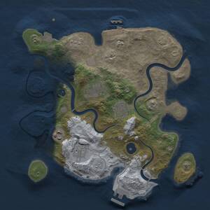 Thumbnail Rust Map: Procedural Map, Size: 3000, Seed: 3228, 11 Monuments