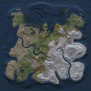 Thumbnail Rust Map: Procedural Map, Size: 3500, Seed: 883661955, 13 Monuments