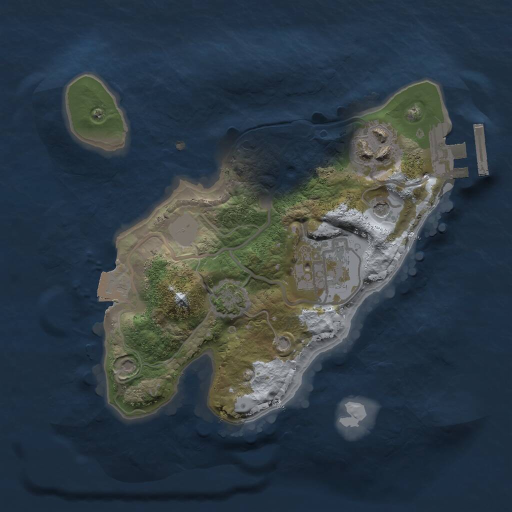 Rust Map: Procedural Map, Size: 2000, Seed: 1855062878, 6 Monuments
