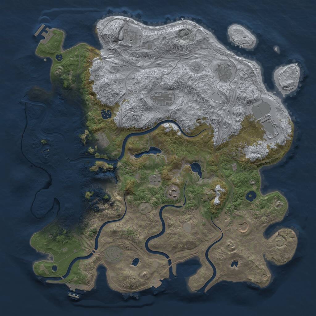 Rust Map: Procedural Map, Size: 4520, Seed: 39798568, 17 Monuments