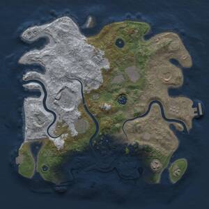 Thumbnail Rust Map: Procedural Map, Size: 3500, Seed: 140391484, 14 Monuments