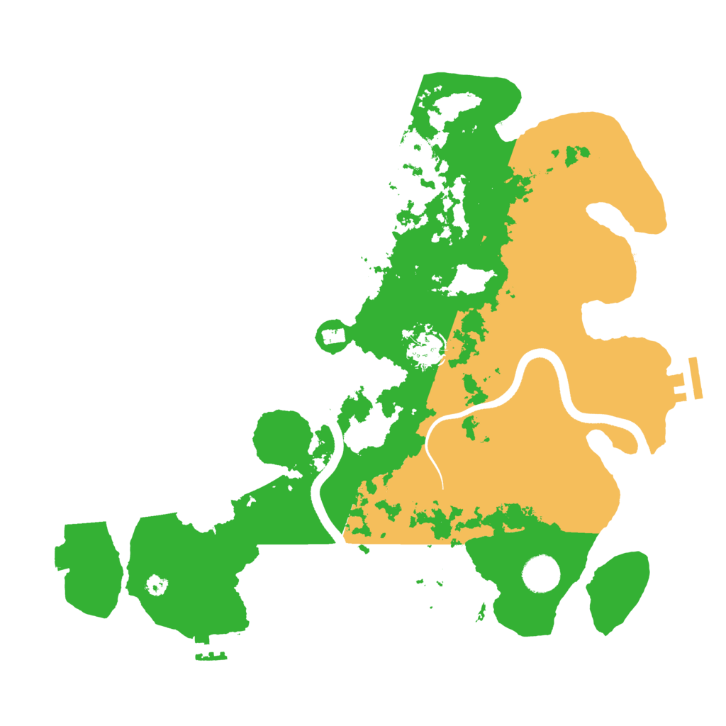 Biome Rust Map: Procedural Map, Size: 3500, Seed: 140391484