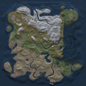 Thumbnail Rust Map: Procedural Map, Size: 4250, Seed: 22750, 15 Monuments