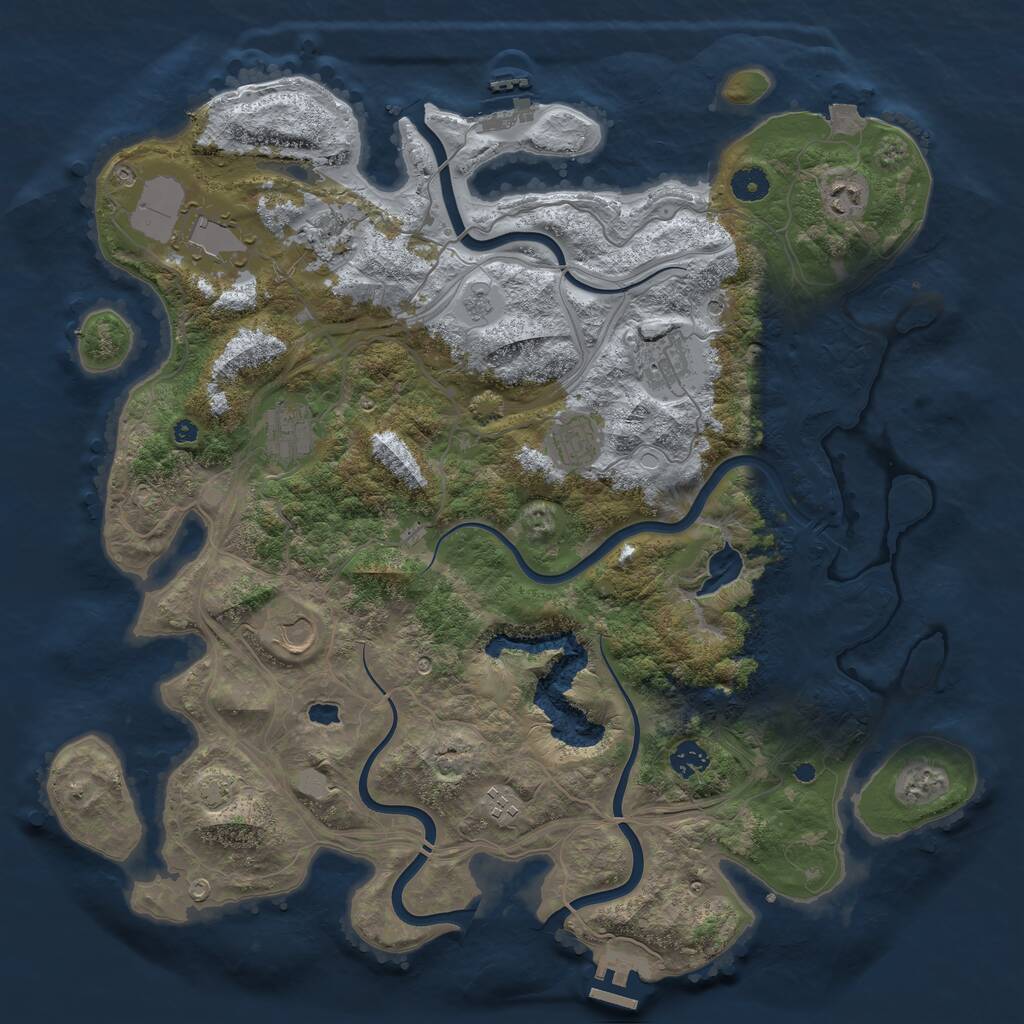 Rust Map: Procedural Map, Size: 4250, Seed: 22750, 15 Monuments