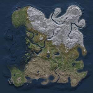Thumbnail Rust Map: Procedural Map, Size: 4250, Seed: 669868540, 16 Monuments
