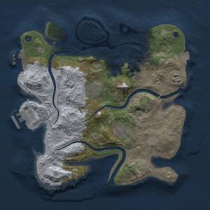Thumbnail Rust Map: Procedural Map, Size: 3000, Seed: 124666757, 10 Monuments