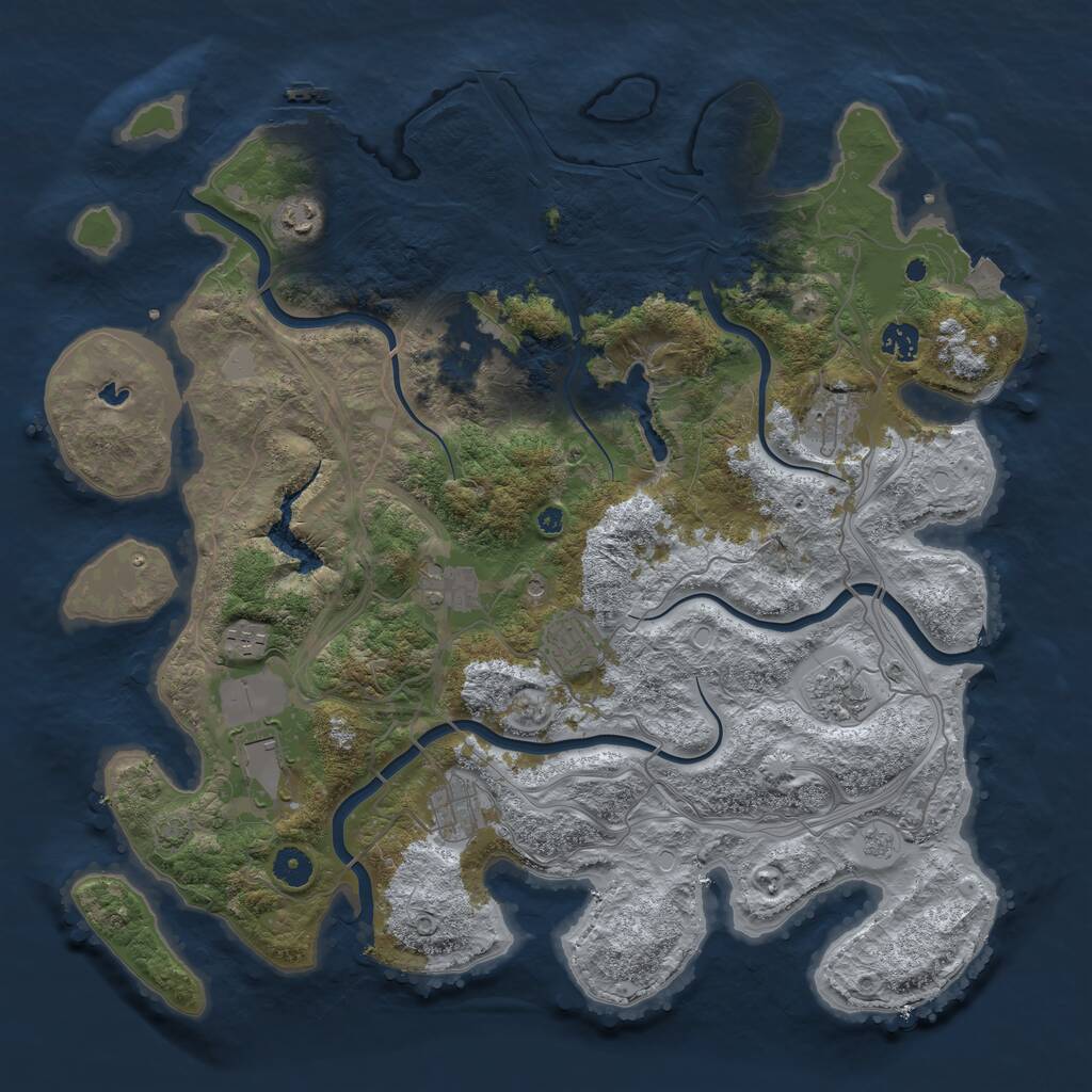 Rust Map: Procedural Map, Size: 4250, Seed: 84936198, 15 Monuments