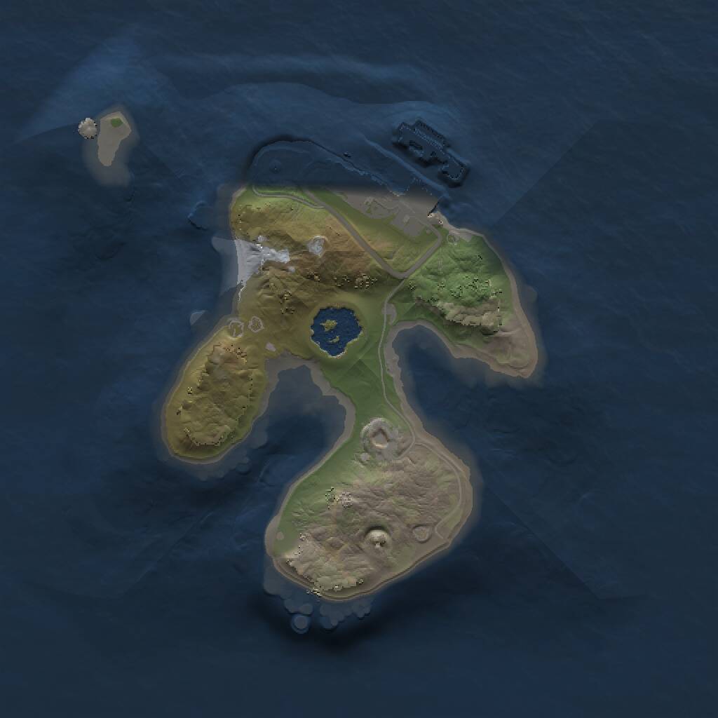 Rust Map: Procedural Map, Size: 1500, Seed: 750000, 2 Monuments