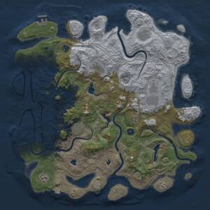 Thumbnail Rust Map: Procedural Map, Size: 4500, Seed: 721876029, 14 Monuments