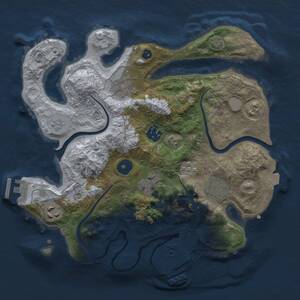 Thumbnail Rust Map: Procedural Map, Size: 3000, Seed: 20057, 12 Monuments