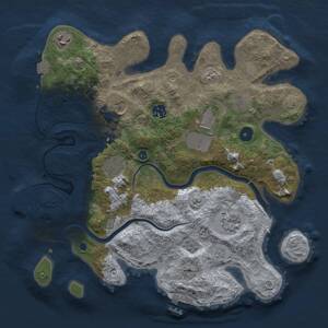 Thumbnail Rust Map: Procedural Map, Size: 3500, Seed: 789449670, 14 Monuments