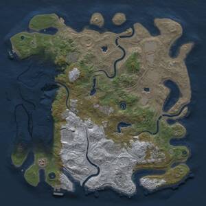 Thumbnail Rust Map: Procedural Map, Size: 4500, Seed: 555488869, 17 Monuments