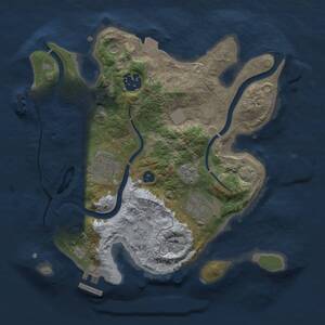 Thumbnail Rust Map: Procedural Map, Size: 2700, Seed: 1159143852, 10 Monuments