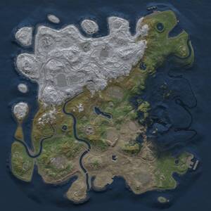 Thumbnail Rust Map: Procedural Map, Size: 4250, Seed: 28080, 16 Monuments