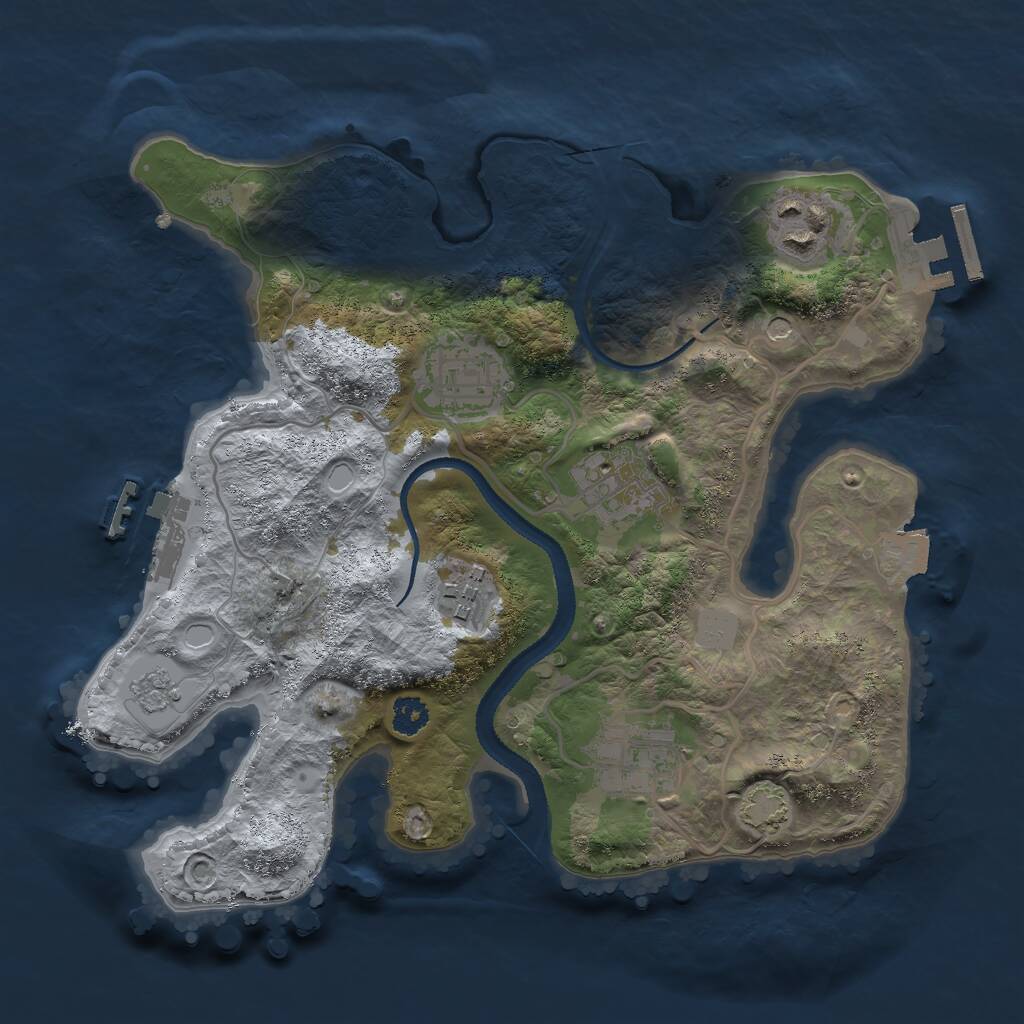 Rust Map: Procedural Map, Size: 2700, Seed: 1768651279, 11 Monuments