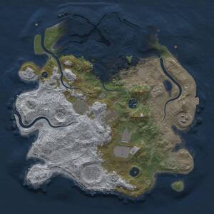Thumbnail Rust Map: Procedural Map, Size: 3500, Seed: 582176997, 13 Monuments
