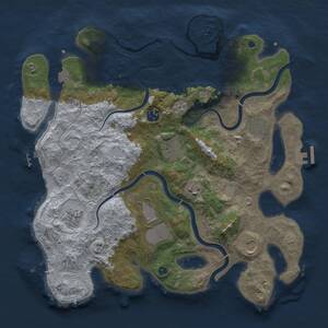 Thumbnail Rust Map: Procedural Map, Size: 3750, Seed: 2468842, 14 Monuments