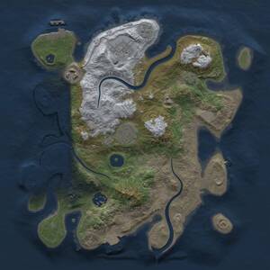 Thumbnail Rust Map: Procedural Map, Size: 3000, Seed: 110950799, 10 Monuments