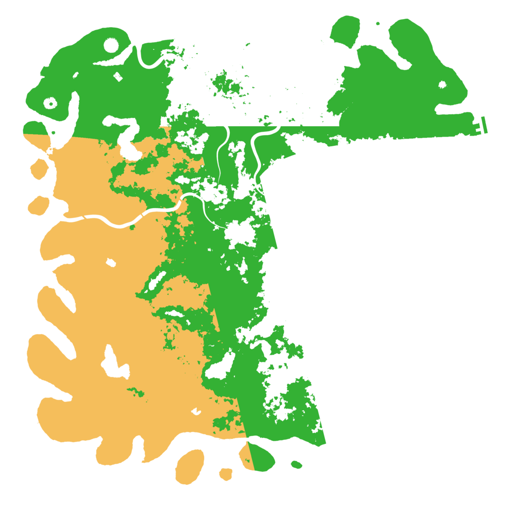 Biome Rust Map: Procedural Map, Size: 6000, Seed: 10519