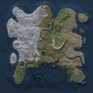 Thumbnail Rust Map: Procedural Map, Size: 3500, Seed: 348730261, 15 Monuments