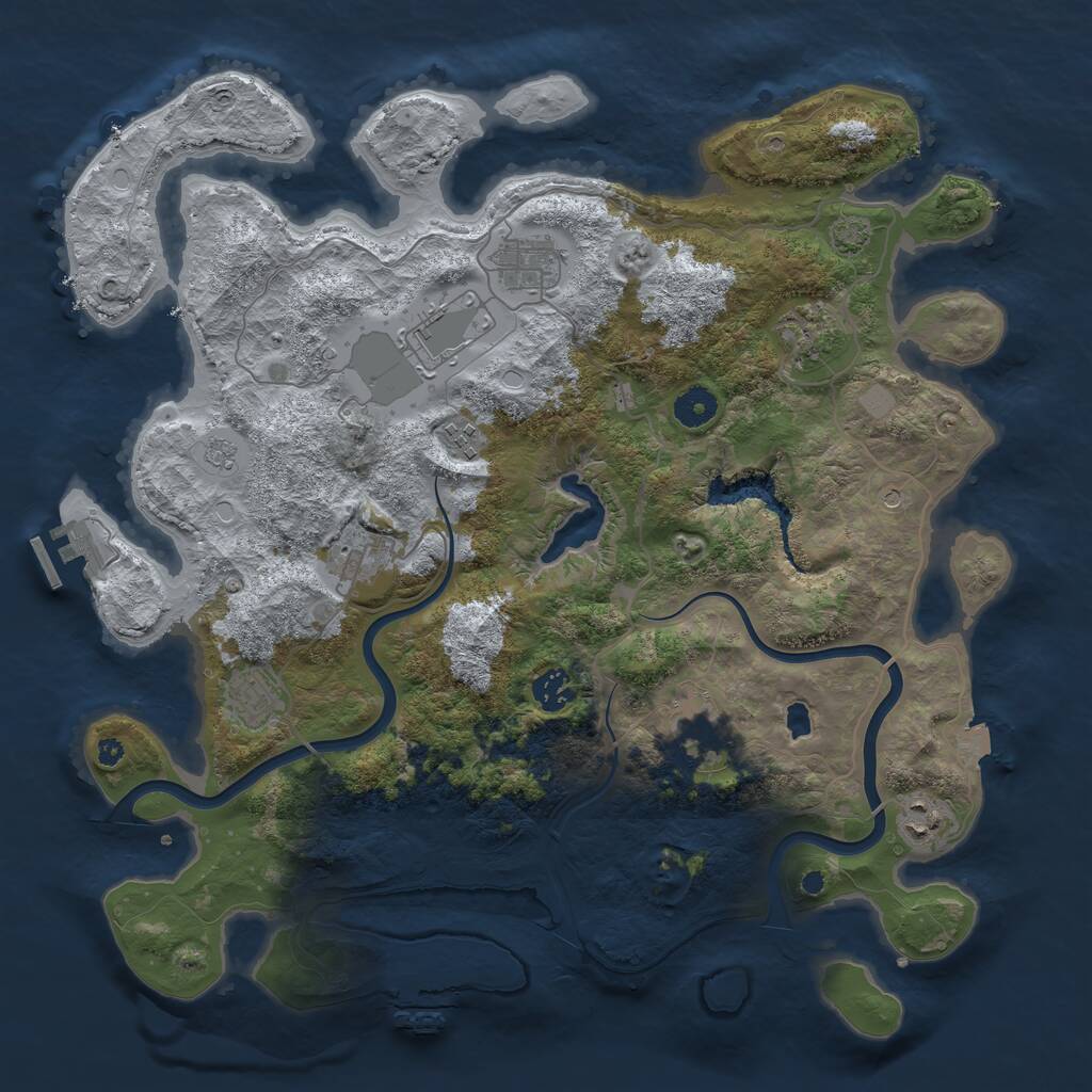 Rust Map: Procedural Map, Size: 4000, Seed: 1994563352, 15 Monuments