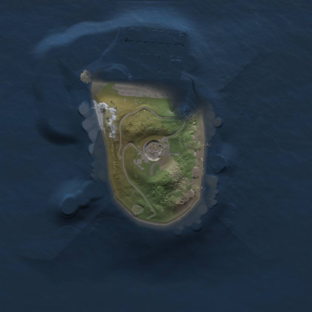 Rust Map: Procedural Map, Size: 1000, Seed: 360, 3 Monuments