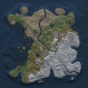 Thumbnail Rust Map: Procedural Map, Size: 3500, Seed: 177163795, 16 Monuments