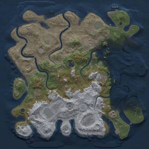 Thumbnail Rust Map: Procedural Map, Size: 3900, Seed: 226424597, 17 Monuments