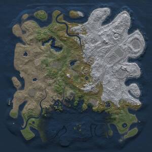 Thumbnail Rust Map: Procedural Map, Size: 4500, Seed: 812568455, 17 Monuments