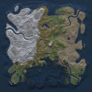 Thumbnail Rust Map: Procedural Map, Size: 4200, Seed: 1069022569, 17 Monuments