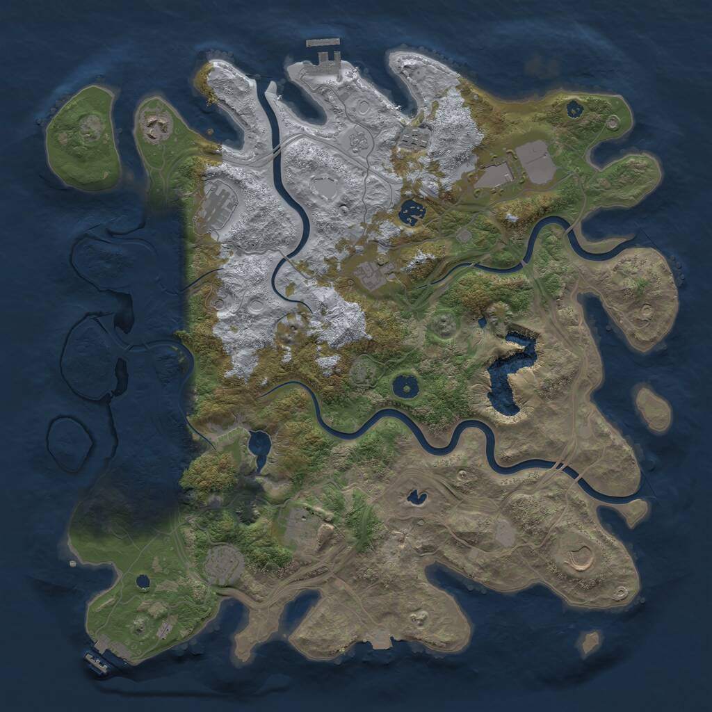 Rust Map: Procedural Map, Size: 4250, Seed: 89132880, 15 Monuments