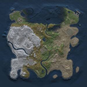 Thumbnail Rust Map: Procedural Map, Size: 3500, Seed: 708835201, 15 Monuments