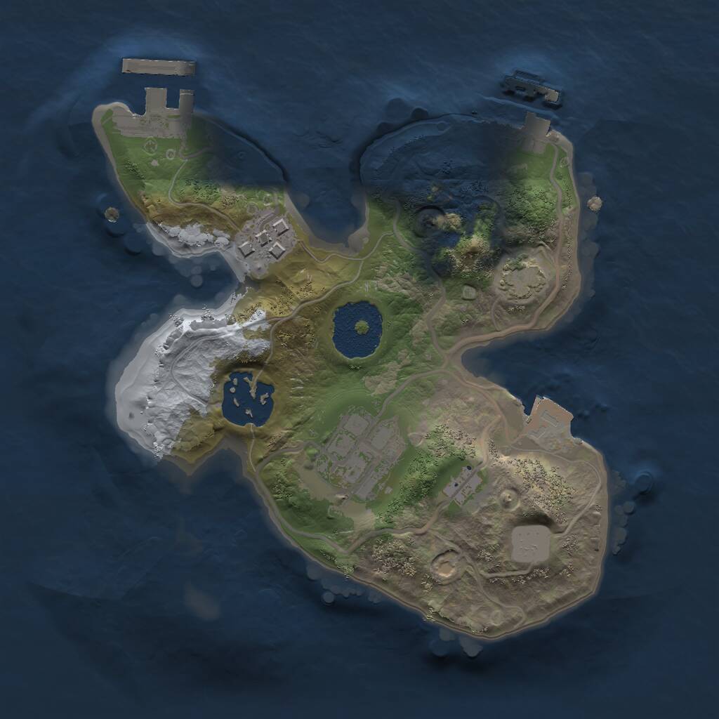 Rust Map: Procedural Map, Size: 2000, Seed: 90151290, 7 Monuments