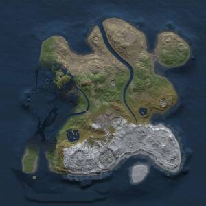 Thumbnail Rust Map: Procedural Map, Size: 2400, Seed: 1423832022, 8 Monuments