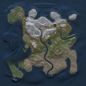 Thumbnail Rust Map: Procedural Map, Size: 3000, Seed: 234905, 11 Monuments