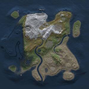 Thumbnail Rust Map: Procedural Map, Size: 2800, Seed: 1284205256, 10 Monuments