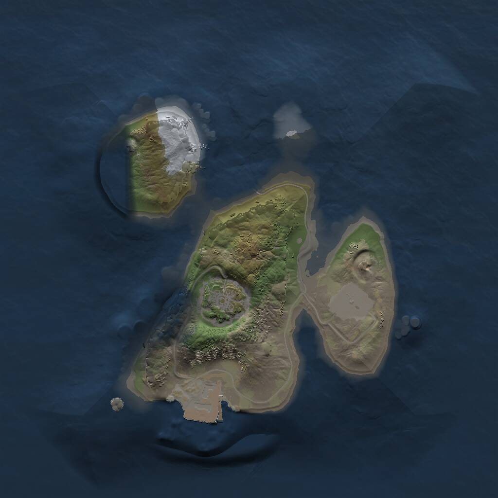 Rust Map: Procedural Map, Size: 1500, Seed: 74522802, 2 Monuments