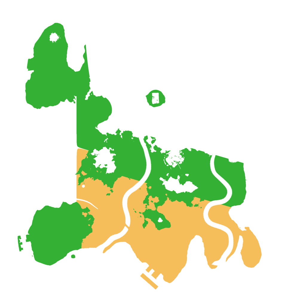 Biome Rust Map: Procedural Map, Size: 3000, Seed: 36655