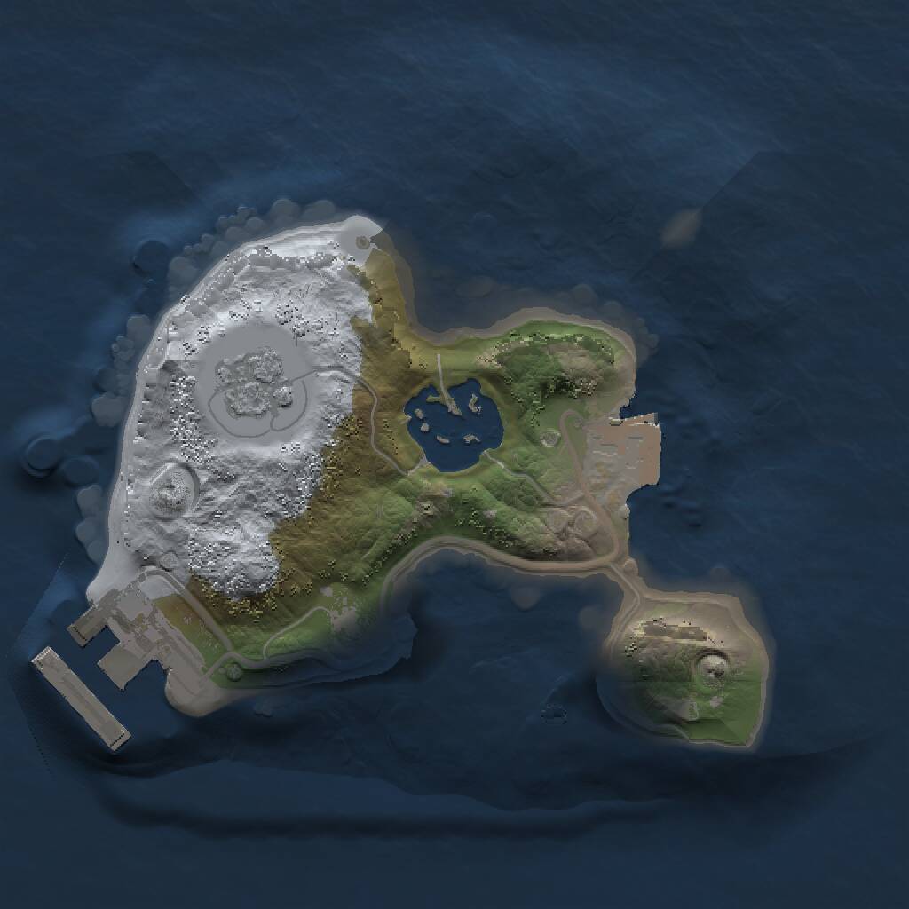Rust Map: Procedural Map, Size: 1500, Seed: 238671364, 4 Monuments