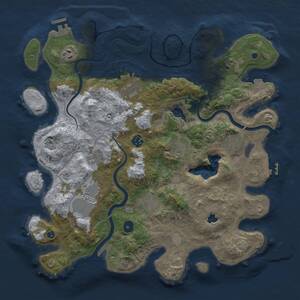 Thumbnail Rust Map: Procedural Map, Size: 4000, Seed: 111410413, 15 Monuments